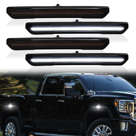 DERMOKA front fender marker showing smoked lens and brighter visibility