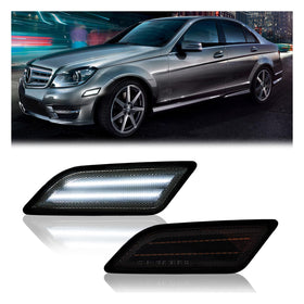 DERMOKA front package showing pair of smoked side markers and fast installation benefit