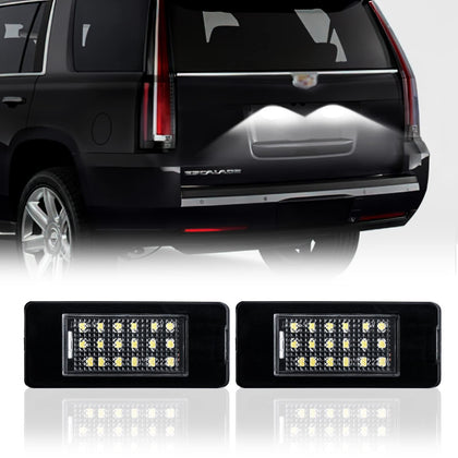 DERMOKA front view license plate light showing fit and crisp illumination