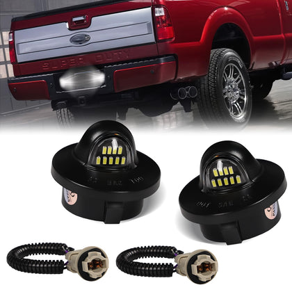 DERMOKA front view license plate light showing clear illumination benefit