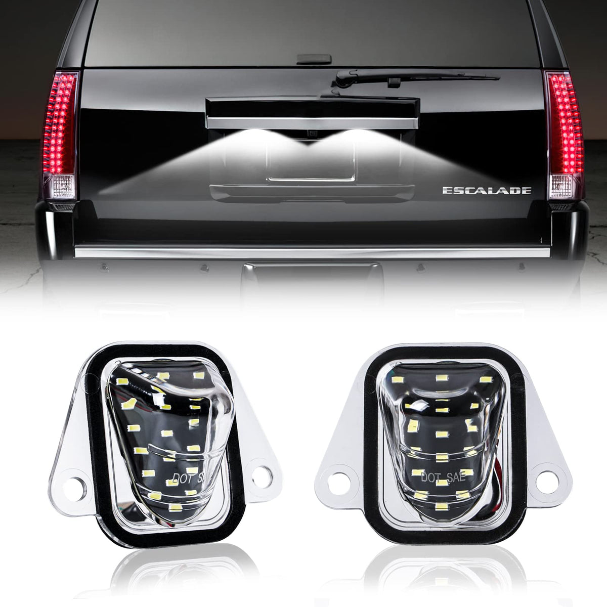 DERMOKA front view of LED plate lamp showing fit and finish benefit
