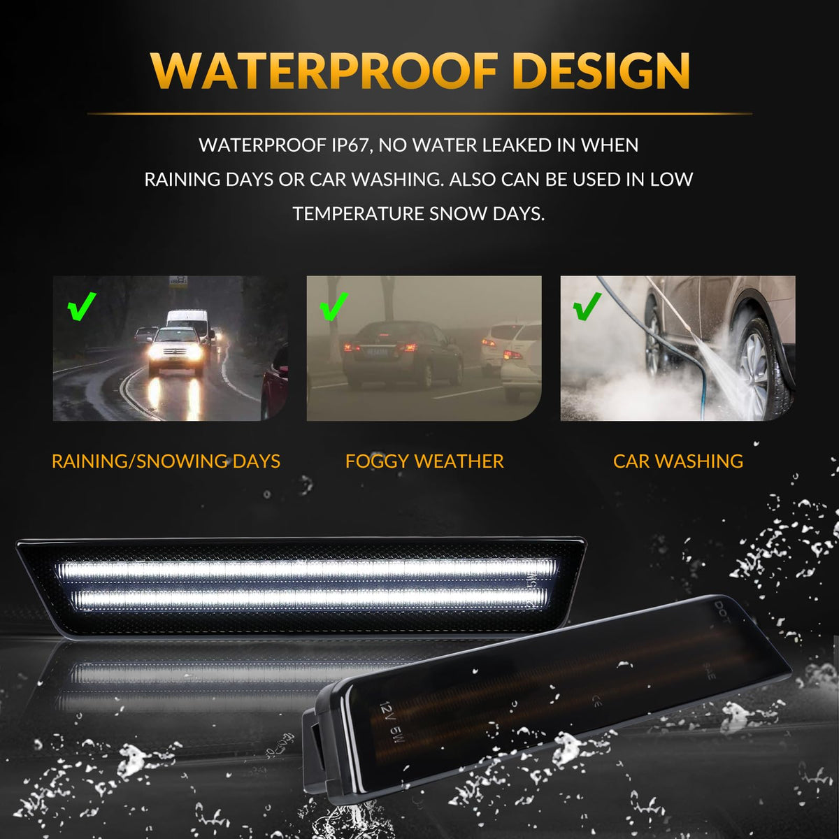 DERMOKA installed on rear bumper passenger side demonstrating symmetry and visibility