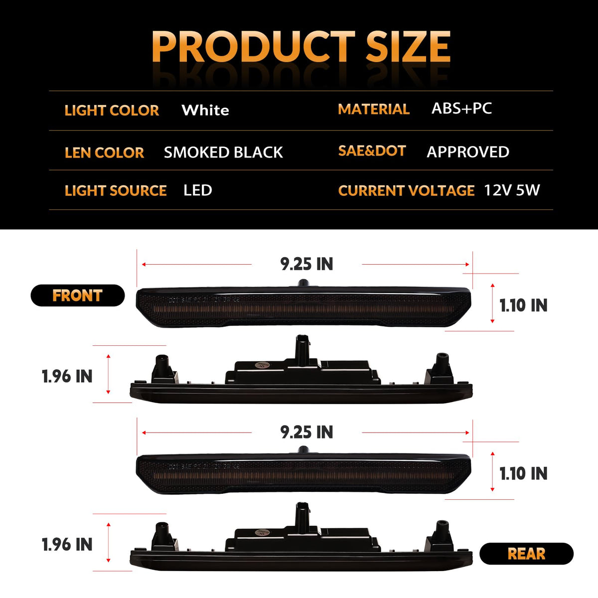 DERMOKA package with four side marker lights included for full replacement