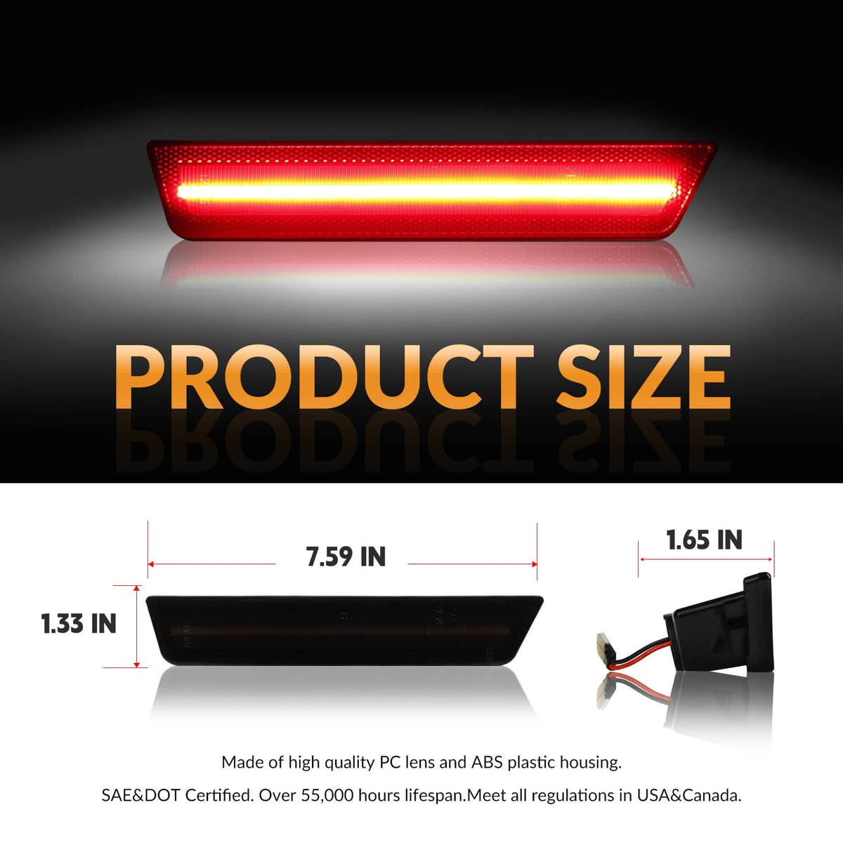 DERMOKA side marker next to coin demonstrating compact size and easy replacement