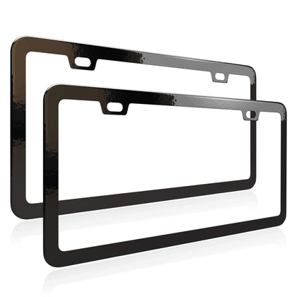 Deselen matte black front view showing slim stainless steel frame and clean edges