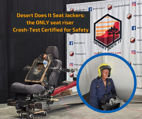 Desert Does It installed in Toyota cabin shows seat lifted for better lumbar contact and comfort