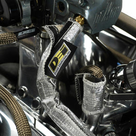 Design Engineering Heat Shroud aramid stitched seam close-up, resists abrasion and wear