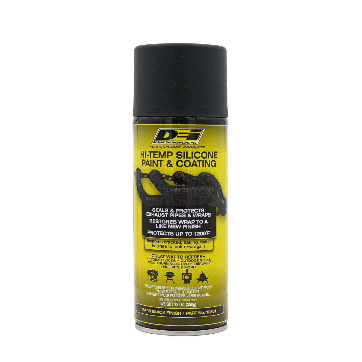 Design Engineering spray can front view showing product and branding for easy identification