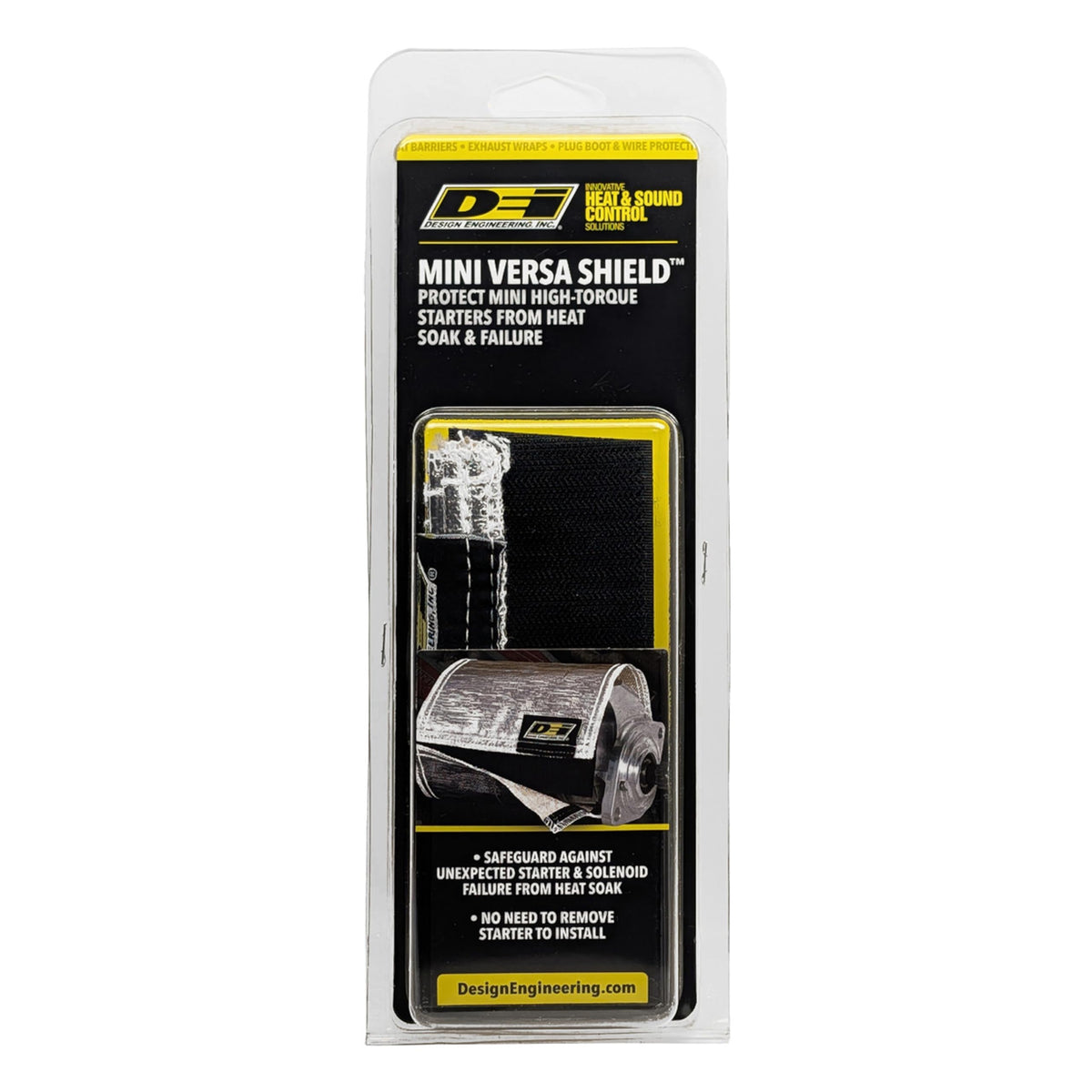 Design Engineering Mini Versa-Shield glass-fiber backing detail provides thermal insulation