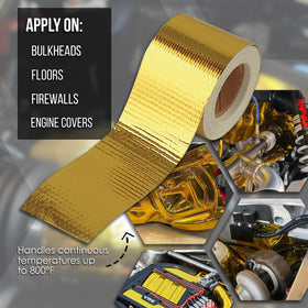 Design Engineering Reflect-A-Gold close-up of adhesive backing demonstrating strong bond