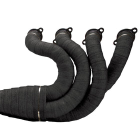 Design Engineering spray in use on an exhaust header showing protection during installation