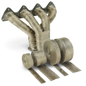 Design Engineering titanium wrap close-up weave showing lava rock fiber durability