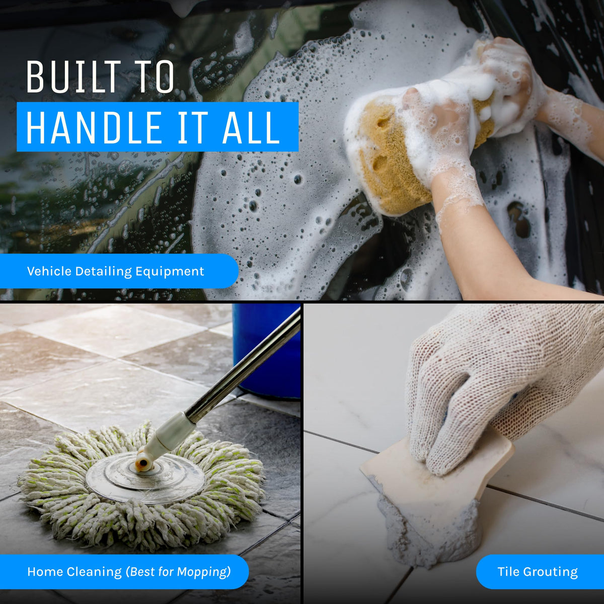 DETAIL GUARDZ insert in use during car wash demonstrating cleaner mitt contact and protection