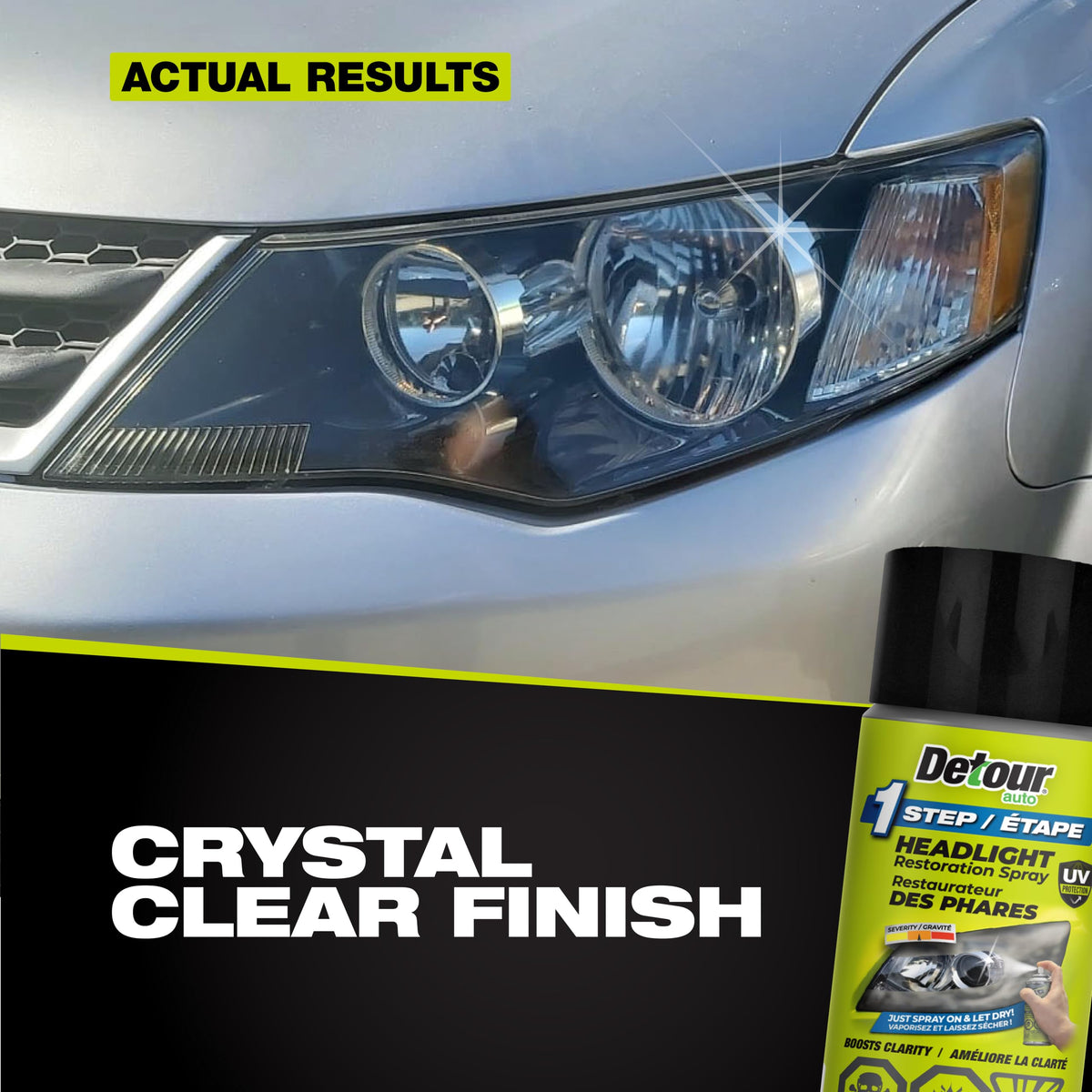 Detour Auto close-up spray nozzle demonstrating easy application