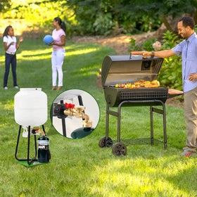 Detoypapa adapter in camping setup showing reliable field refills benefit