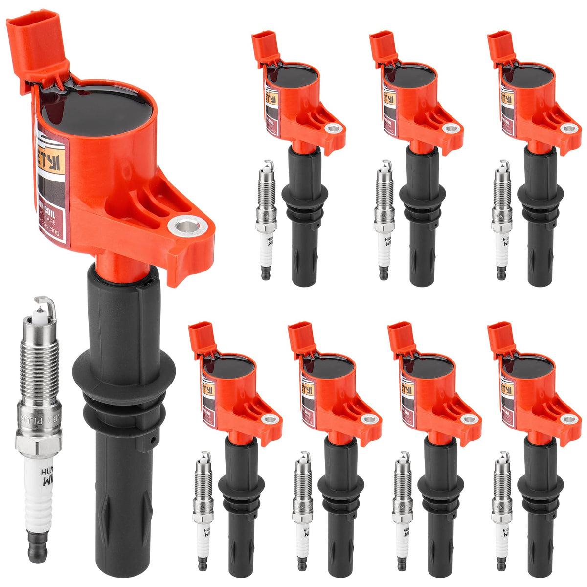 DETYI coil pack front view showing fitment and reliable replacement