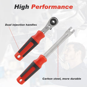 DETYI wrench in use on trailer brake illustrating efficient adjustments