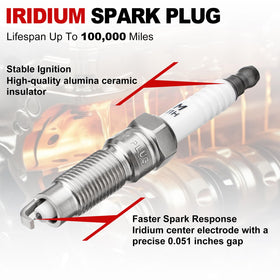 DETYI spark plug electrode close displaying precise gap and stable spark