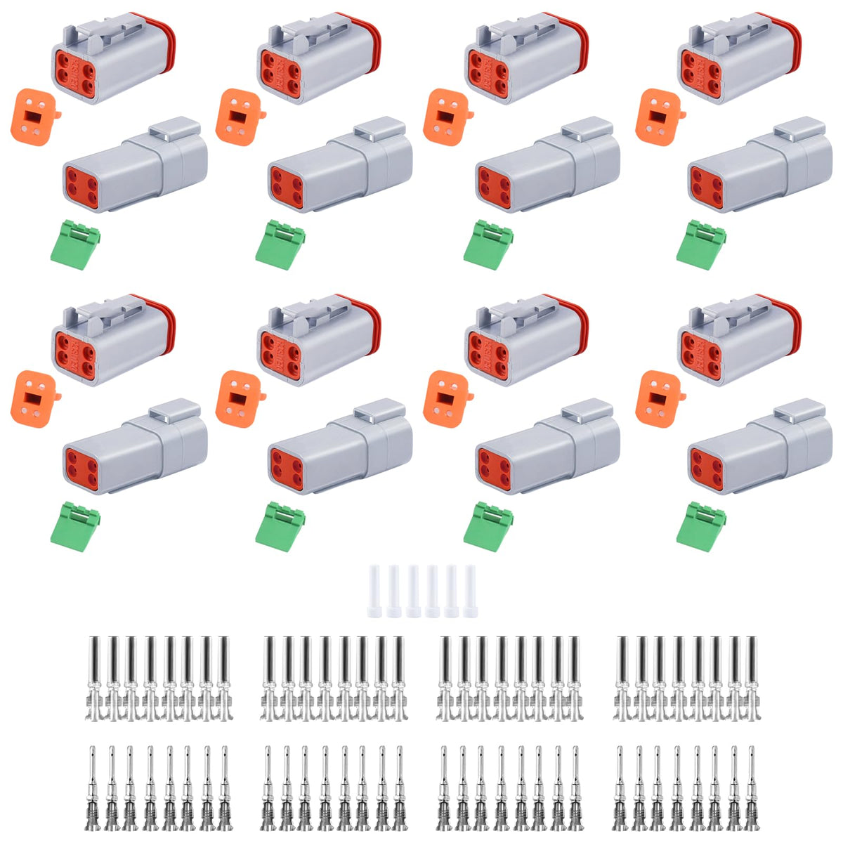 Deutusacc front packaging showing full 4-pin connector kit for easy identification