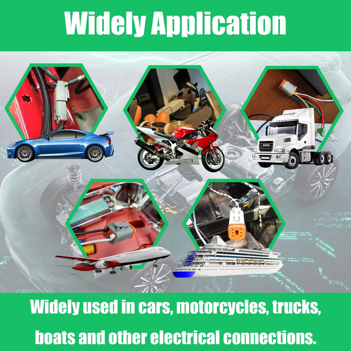 Deutusacc connector installed in vehicle wiring illustrating durable field-ready connection
