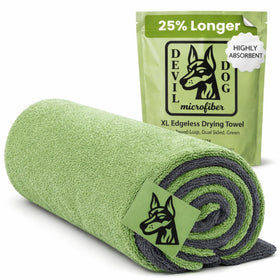 Devil Dog Microfiber front folded showing plush fabric and quick-dry benefit