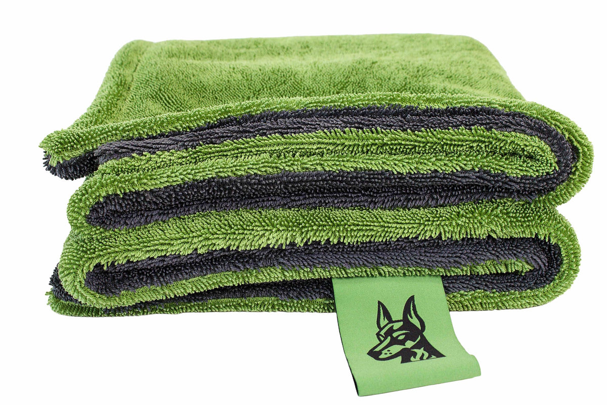 Devil Dog Microfiber packaging and label highlighting 1200 GSM durability