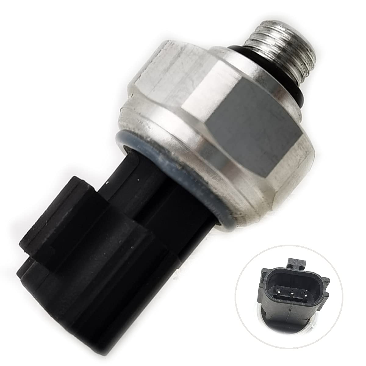 DEVMO pressure switch pictured near HVAC lines to show system compatibility benefit