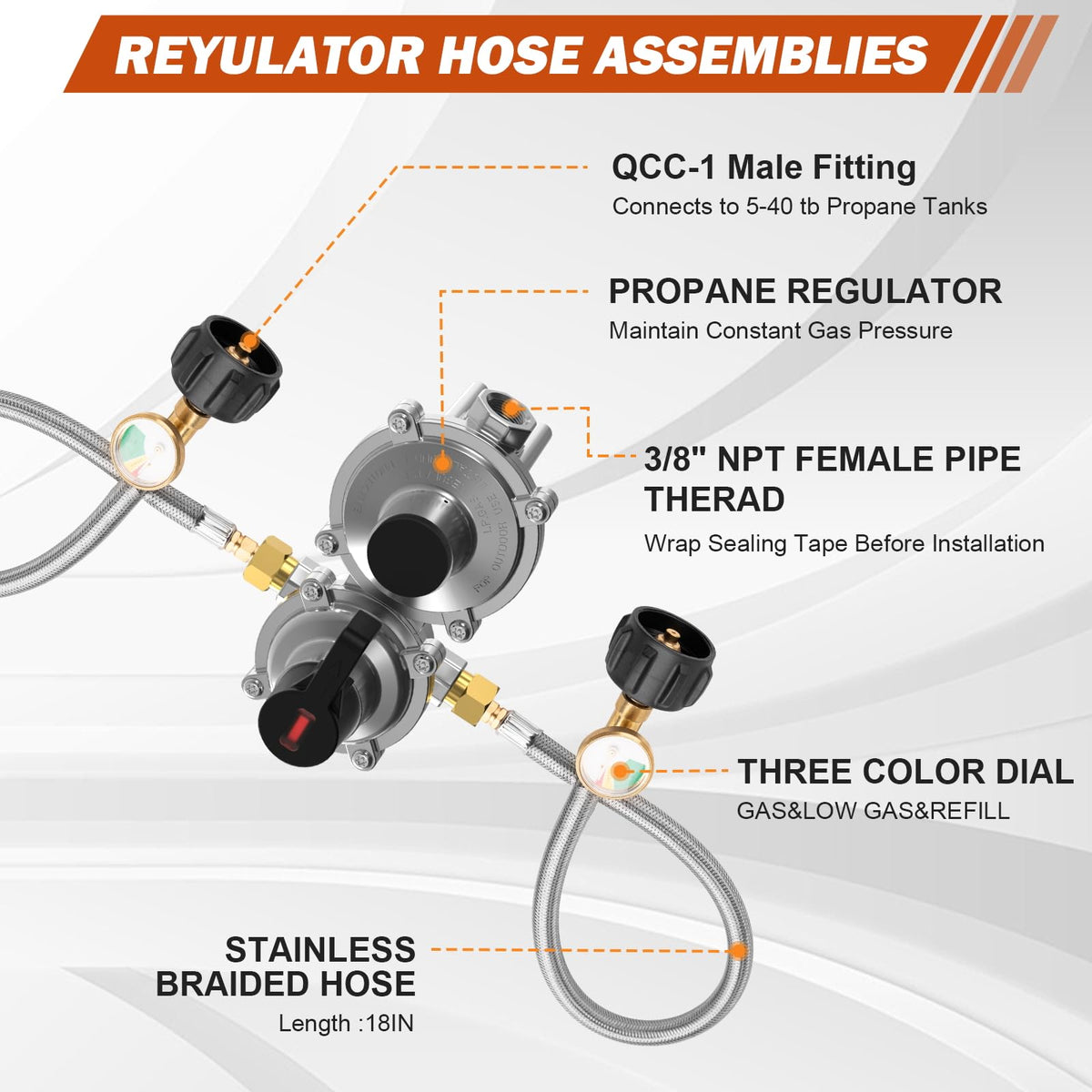 Devvicoo installation kit with wrench and sealing tape for quick, secure fitting