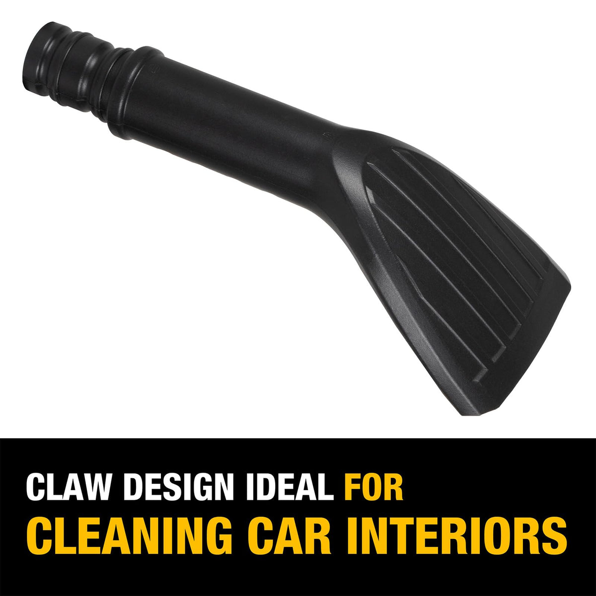 DEWALT accessories mounted on shop vacuum cleaning car interior quickly
