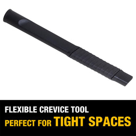 DEWALT adapter pieces and hose ends laid out for universal fit