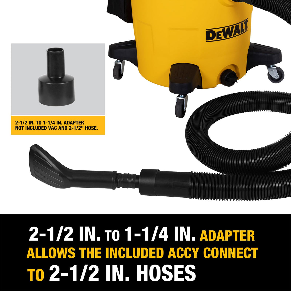 DEWALT claw nozzle and crevice tool accessing tight seat gaps efficiently