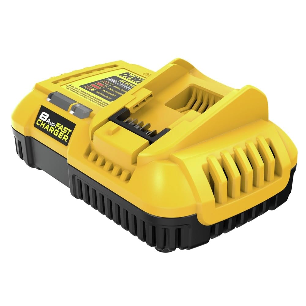 DEWALT DCB118R LED status lights close-up showing diagnostic feedback for users