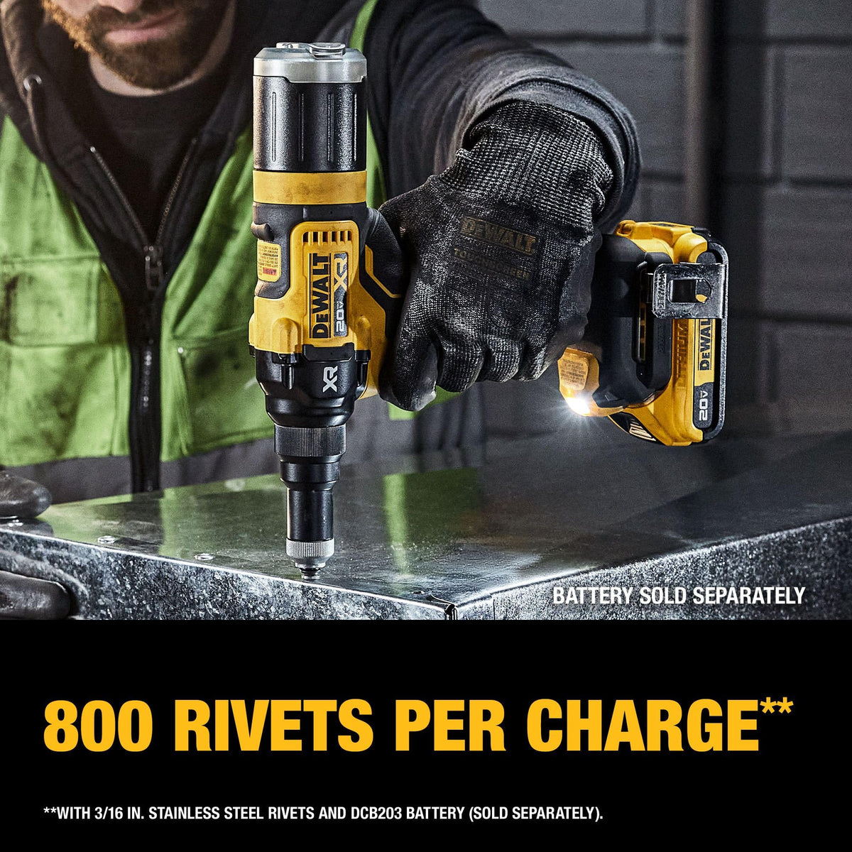 DEWALT handheld size comparison demonstrating comfortable, low-fatigue grip