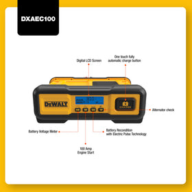 DeWalt DXAEC100 giving 100A engine start to a vehicle for fast crank assistance