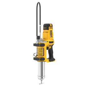 DEWALT in-use on tractor demonstrating access to hard-to-reach fittings