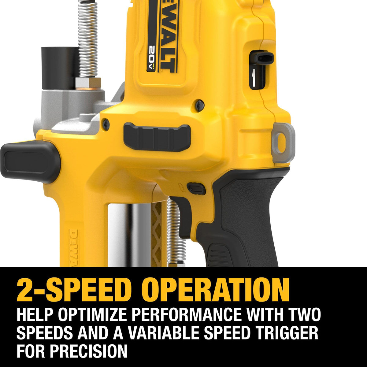 DEWALT grease gun LED illumination lighting grease fitting for accuracy