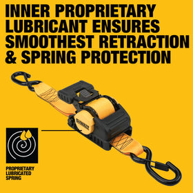 DEWALT coated J-hook detail illustrating secure grip without scratching cargo