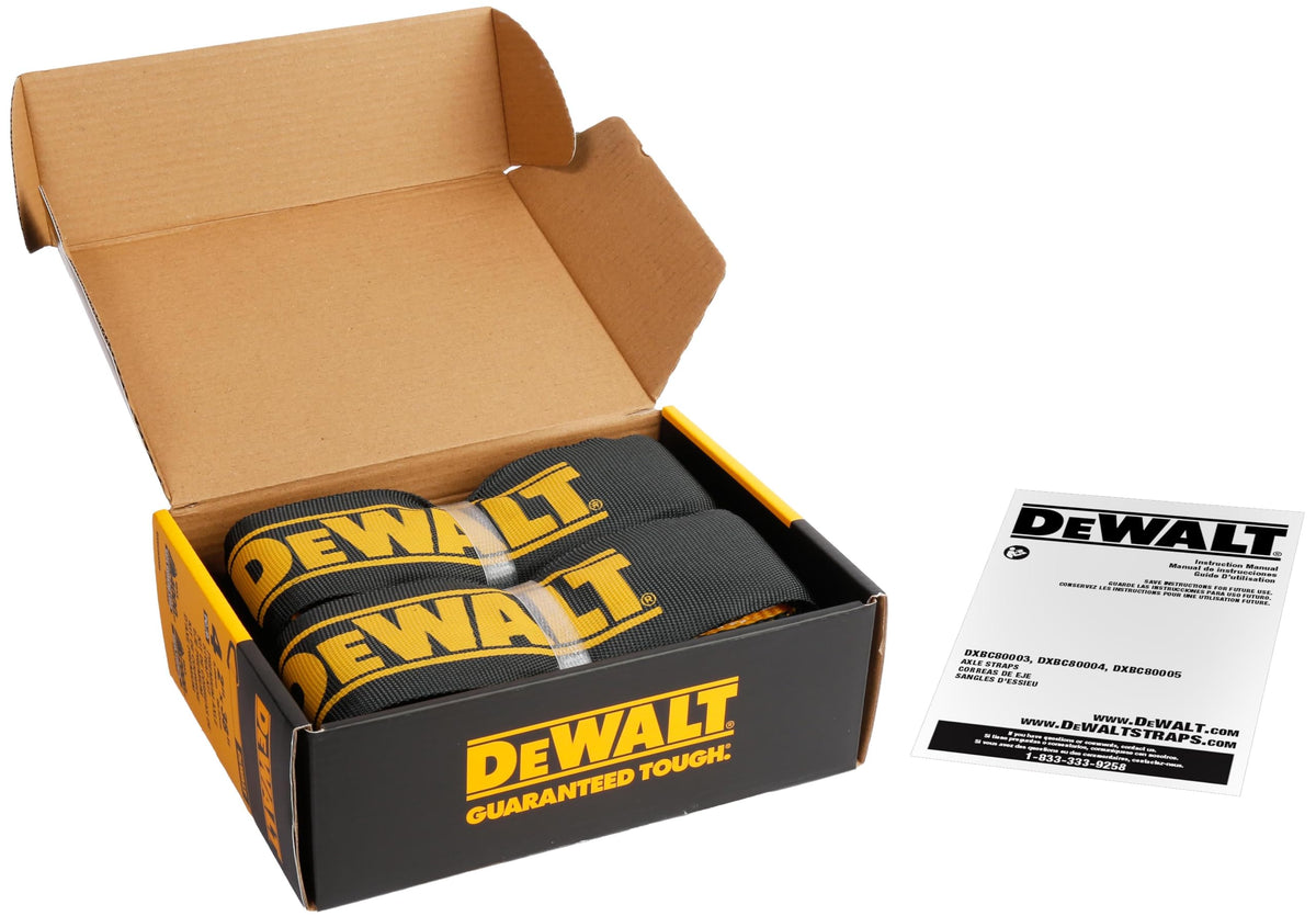 DEWALT straps in use at a construction site highlighting professional-grade performance