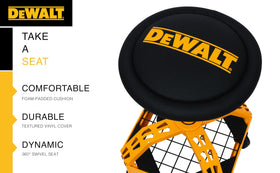 DEWALT casters and nylon feet displayed to show mobility or floor-protection options