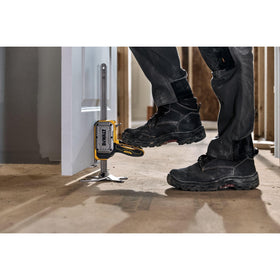 DEWALT tapered base close-up highlighting slim profile for low-clearance access