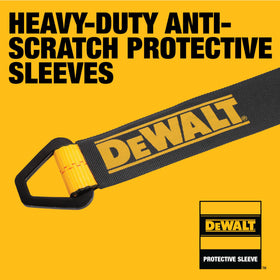 DEWALT textured 38-inch webbing showing weather-resistant durability and visibility