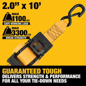 DEWALT webbing texture detail showing WSTDA-compliant strap visibility and strength