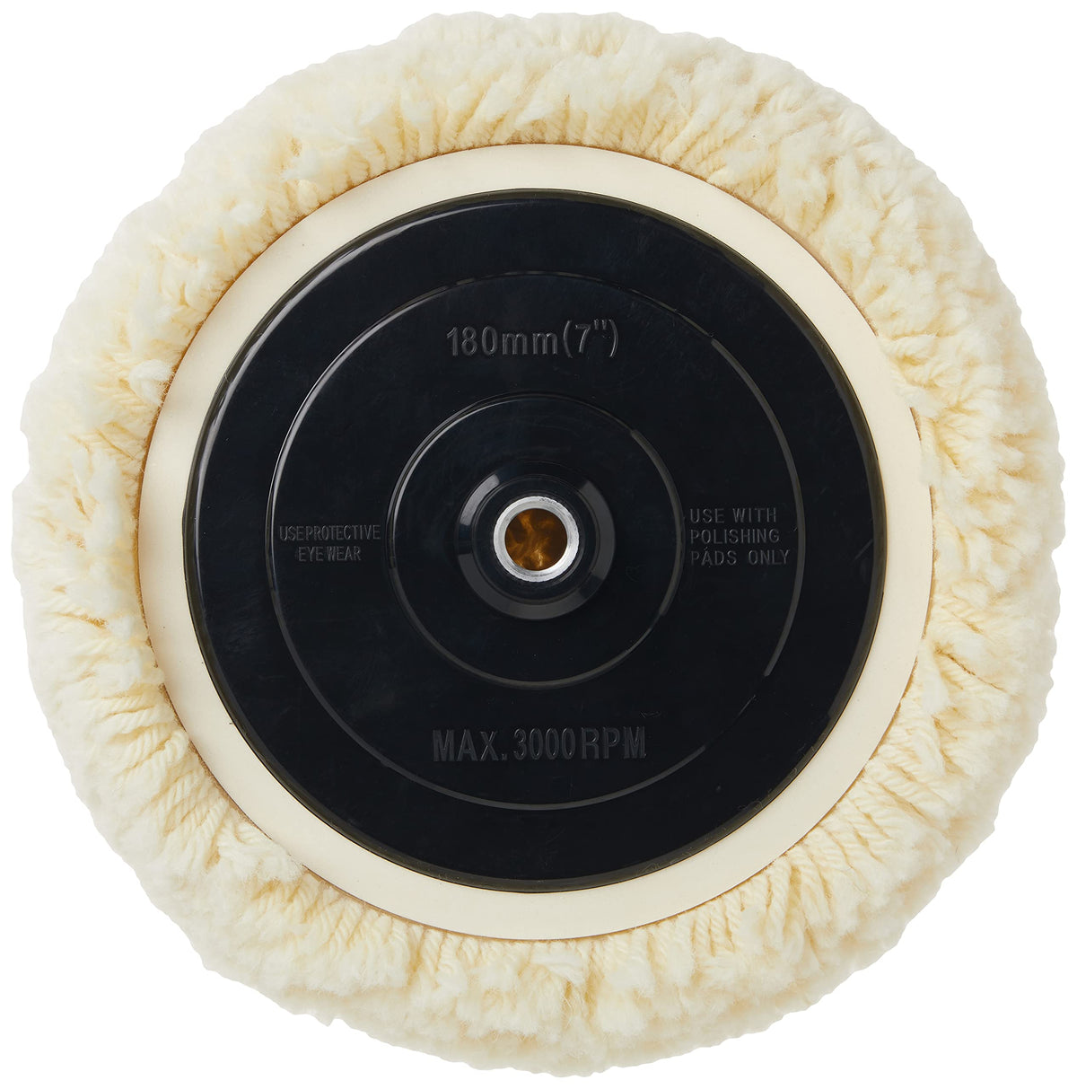 DEWALT wool pad fiber close-up revealing texture for efficient polish distribution