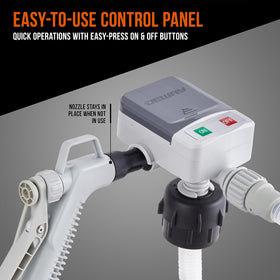 DEWAY three adapter sizes displayed for universal gas can fit and no-spill connection