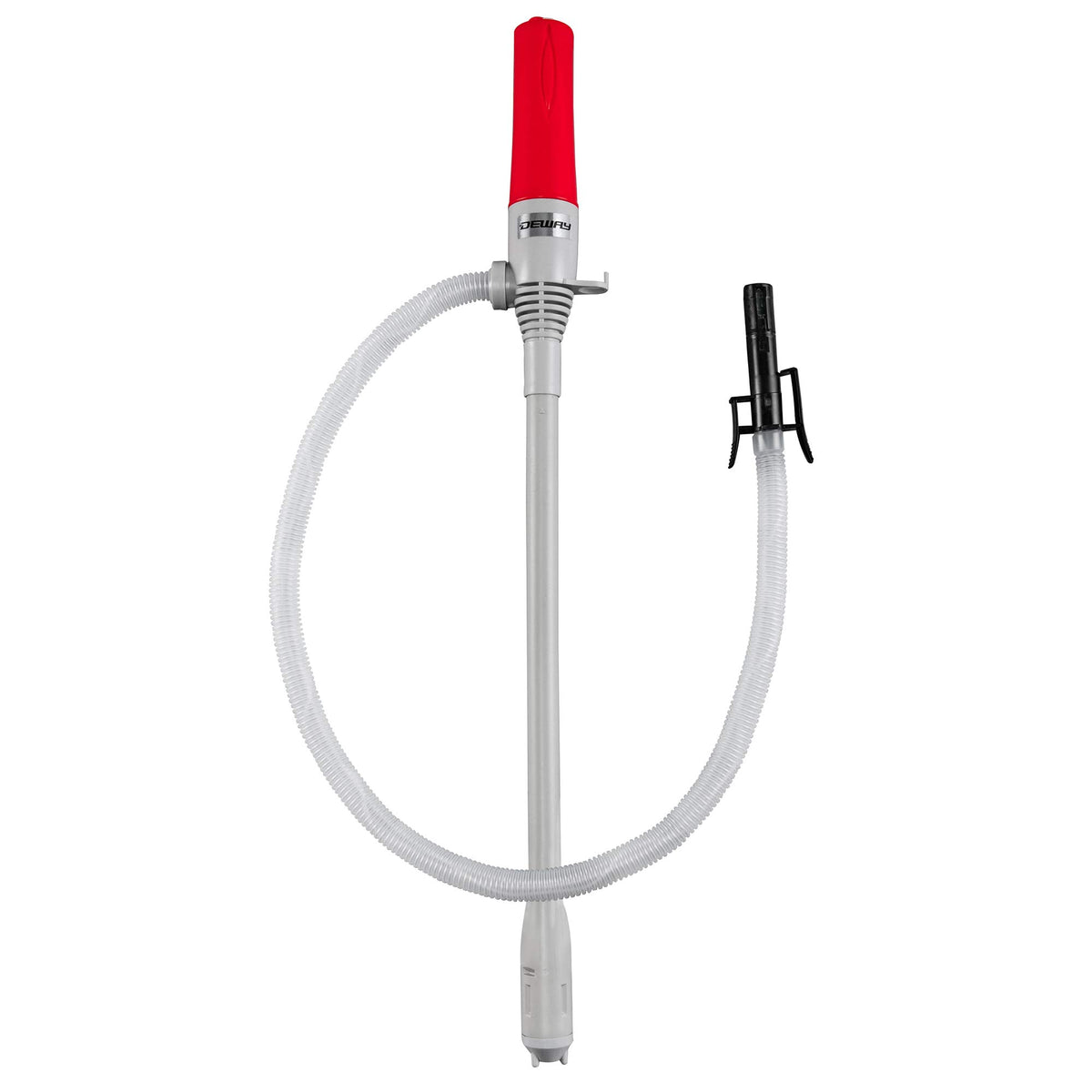 DEWAY front view of gray pump showing controls for quick identification and easy use