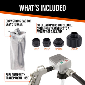 DeWay three adapters laid out for wide gas can compatibility