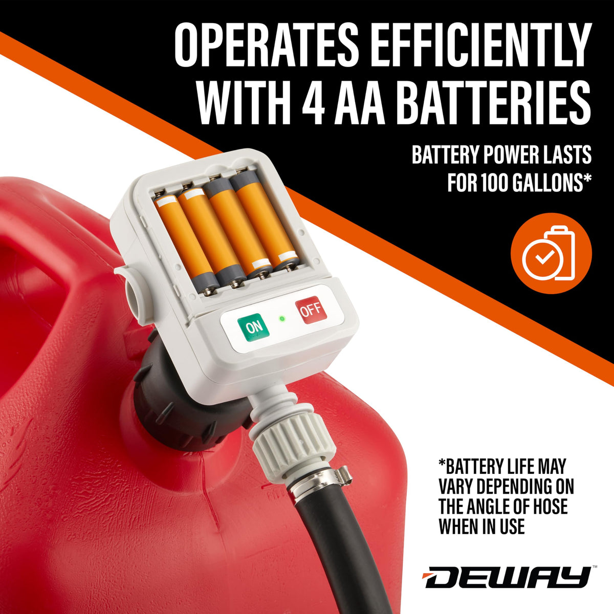 DeWay hose and intake tube displaying extended reach advantage