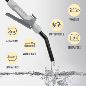 DEWAY WAYPUMP08 open battery compartment showing D-cell placement for cordless operation