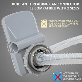 DEWAY WAYPUMP09 screw-on adapter close-up ensuring secure, no-spill connection