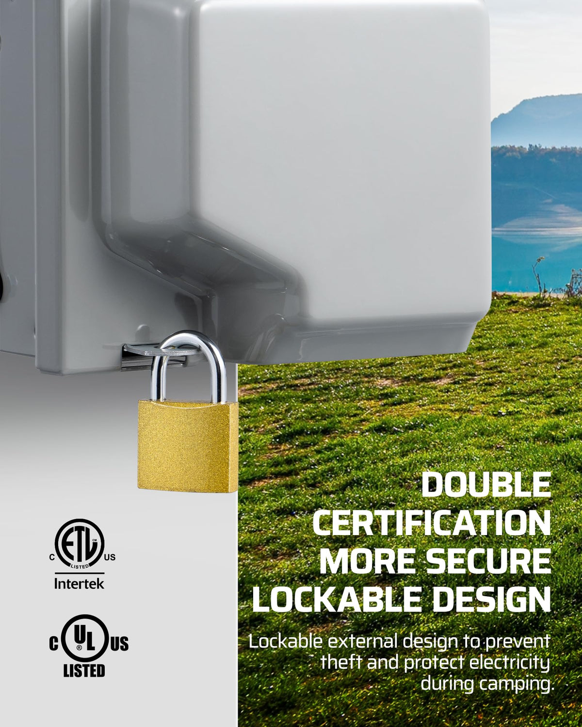 DEWENWILS installed at a campground demonstrating durable outdoor performance